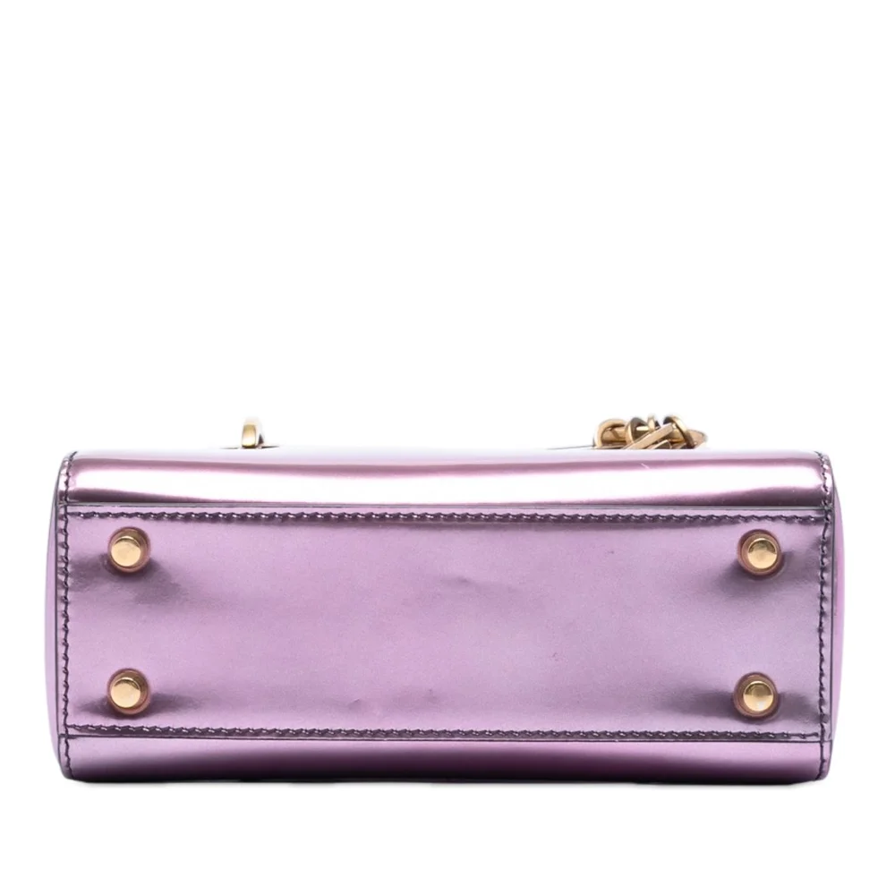 Pre-Loved Dior Mini Metallic Patent Lady Dior